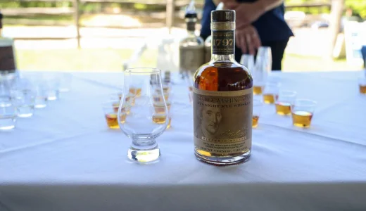 whiskey tasting at the distillery Gristmill