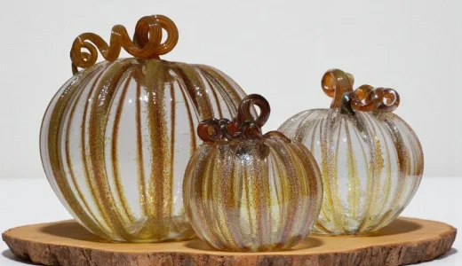 Luke Adams Glass Blown Art Pumpkin