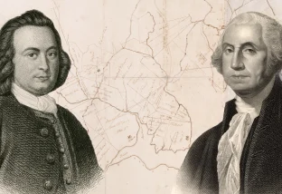 George Mason and George Washington, engravings from the collections of New York Public Library and Mount Vernon