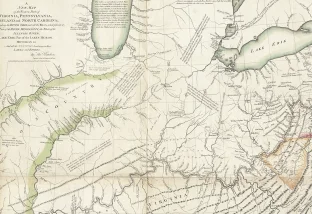 A map of the western parts of Virginia, Pennsylvania, Maryland and North Carolina