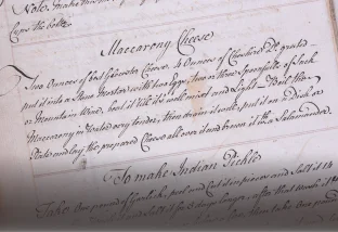 Maccarony Cheese, 1765 Recipe
