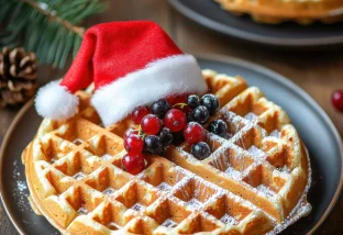 Breakfast with Santa waffles