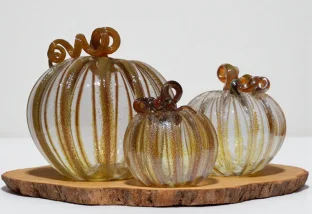 Luke Adams Glass Blown Art Pumpkin