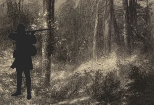 Silhouette of sniper