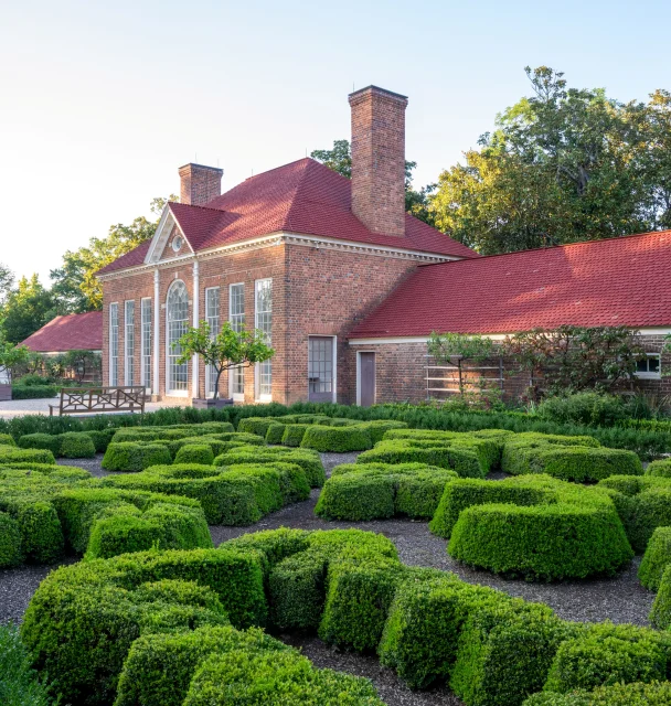 upper garden parterres and greenhouse