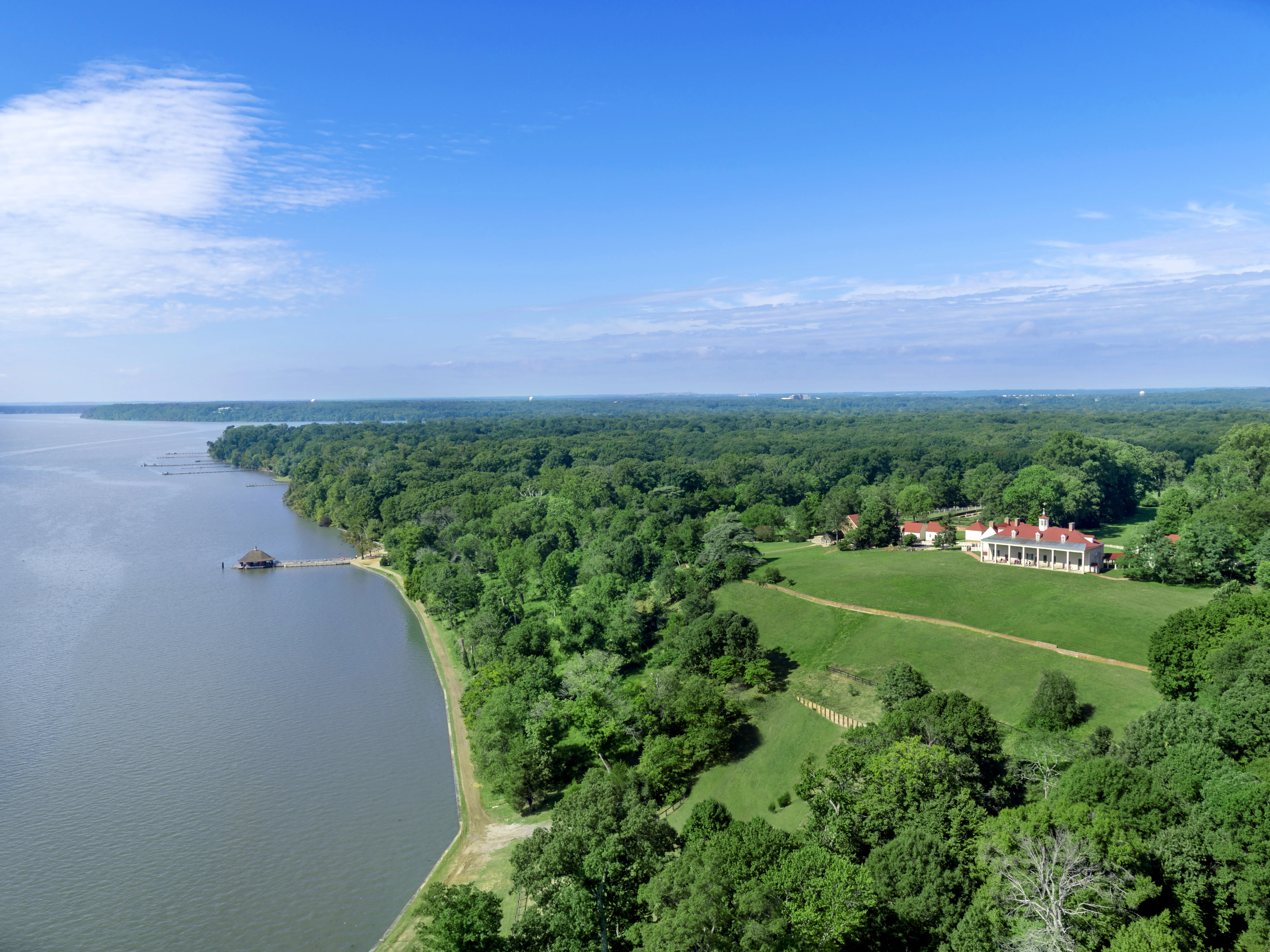 Aerial view of Mount Vernon