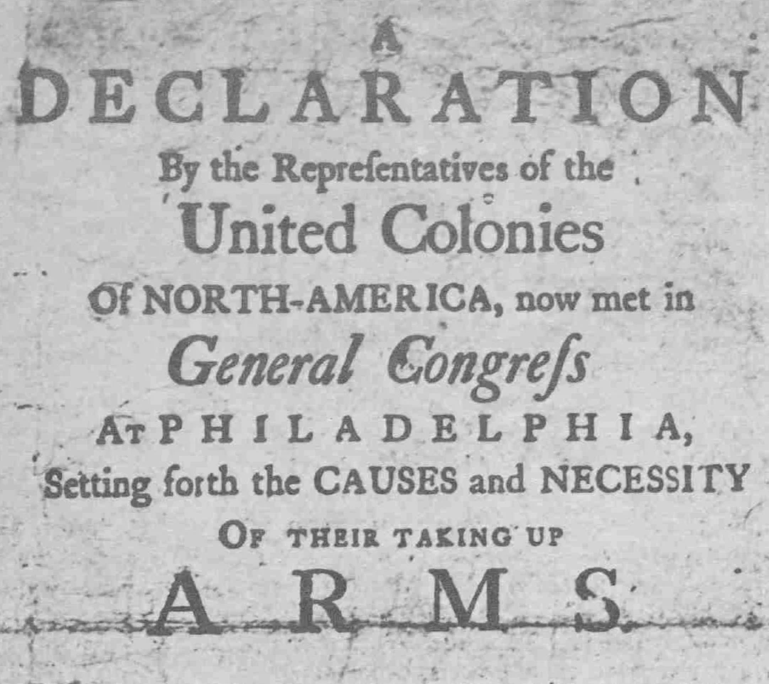 A Declaration by the Representatives of the United Colonies