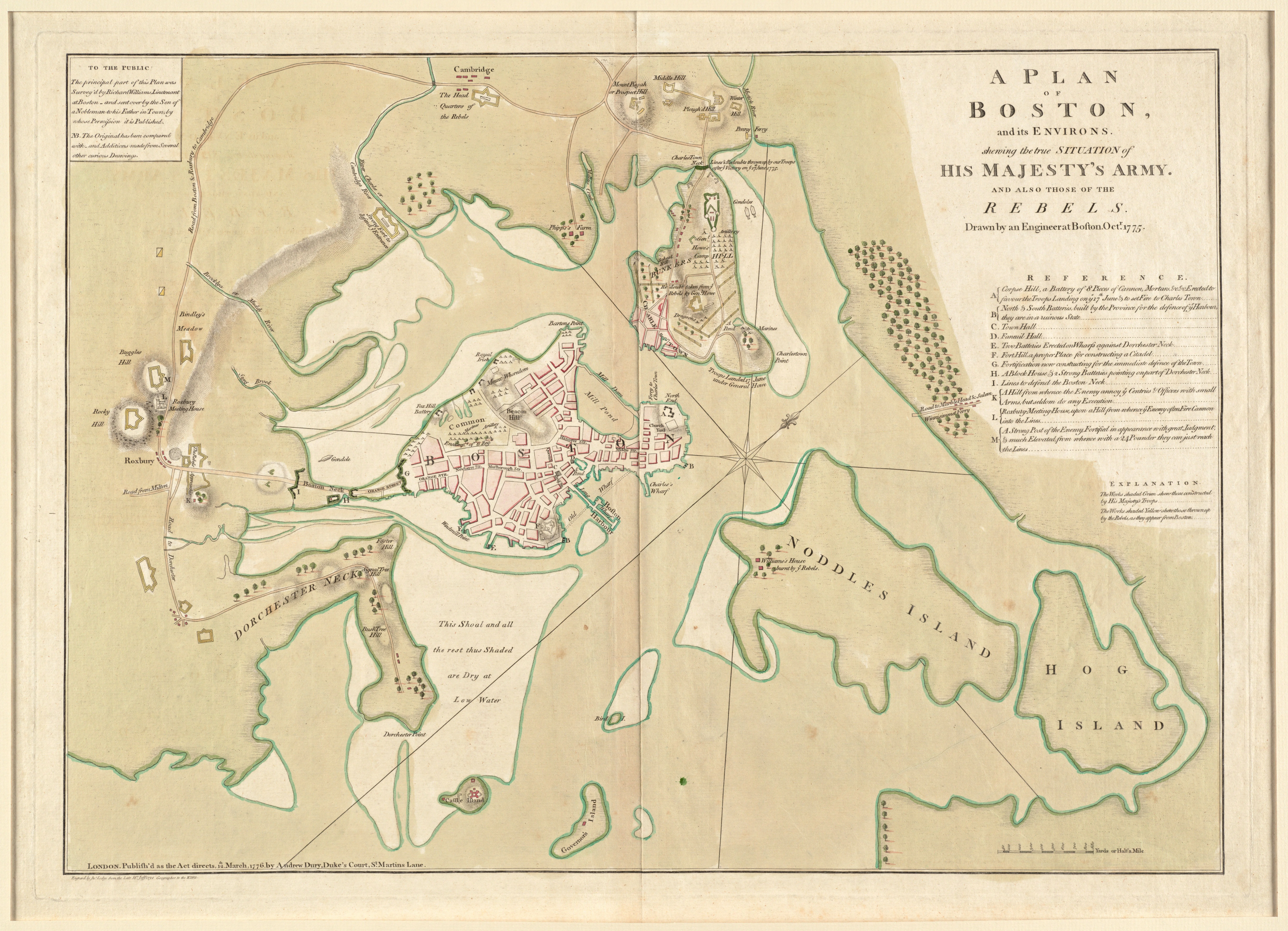 A plan of Boston, and its environs
