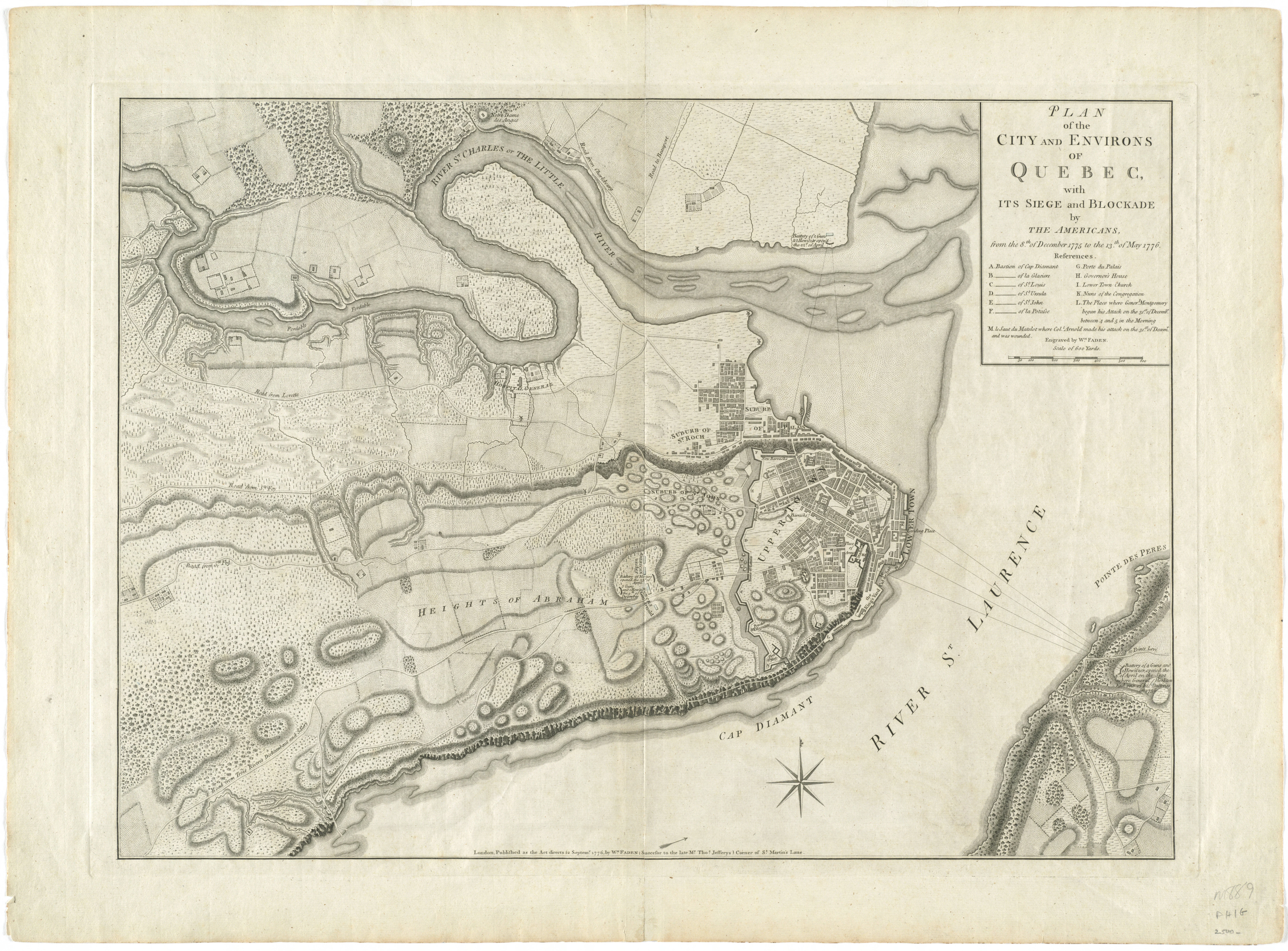 Plan of the city and environs of Quebec