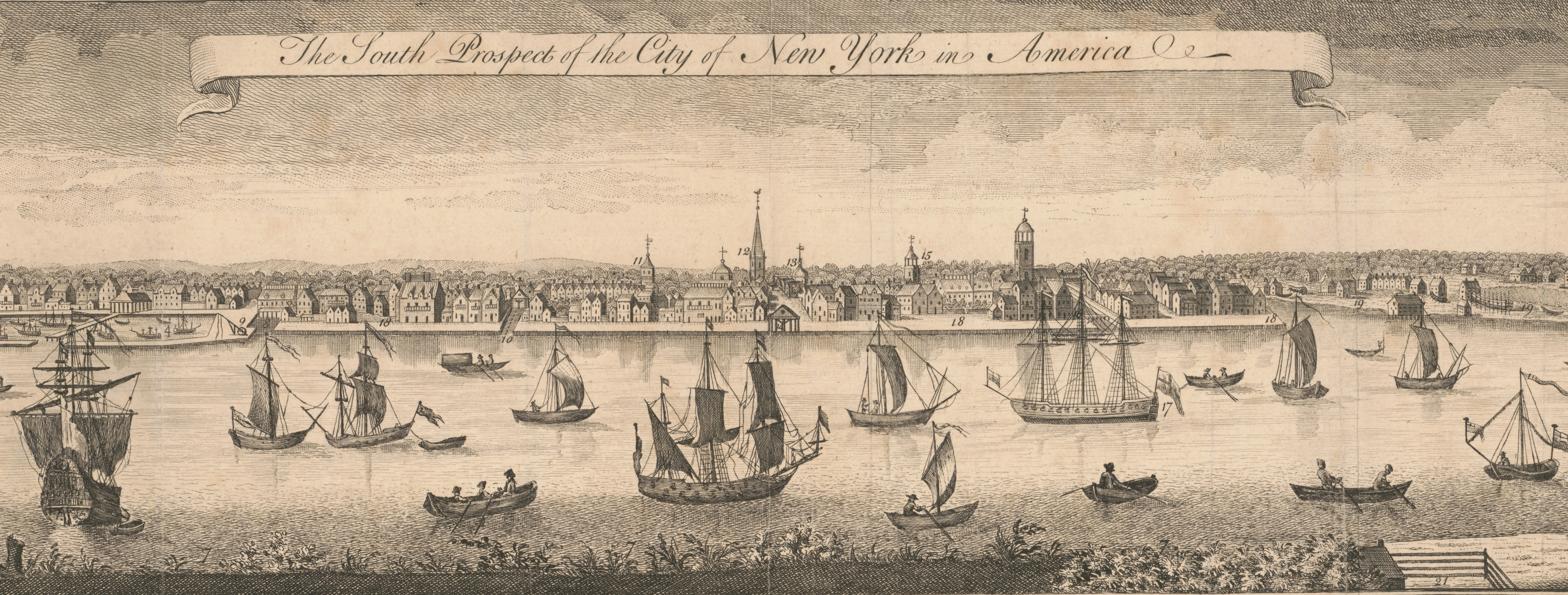 The south prospect of the city of New York in America