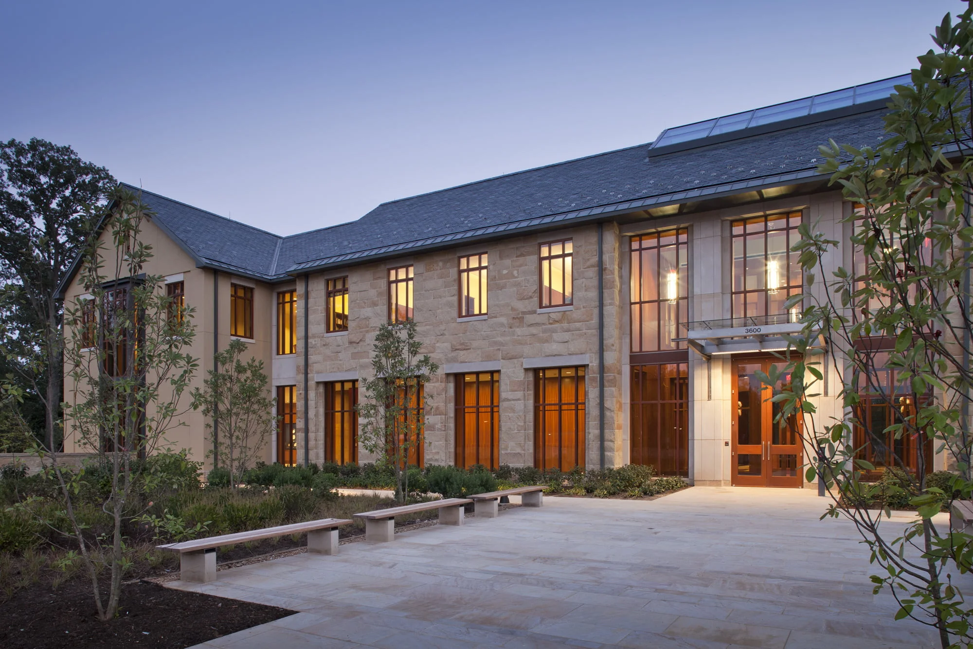 Library at dusk