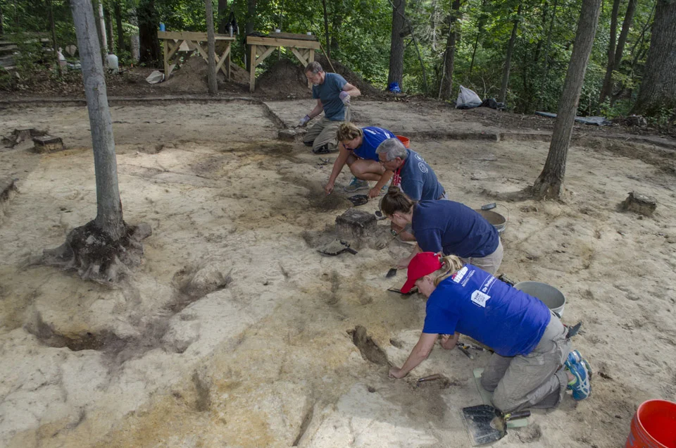 Archaeology work in the Slave Memorial
