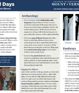 Upper Elementary Colonial Days