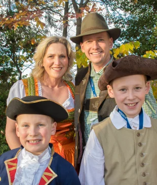 Family in Costumes at Mount Vernon