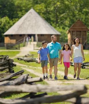 Family Visiting George Washington's Farm