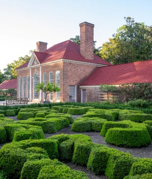 upper garden parterres and greenhouse