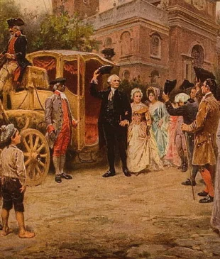 General Washington at Christ Church, Easter Sunday, 1795 by J.L.G. Ferris. Library of Congress.