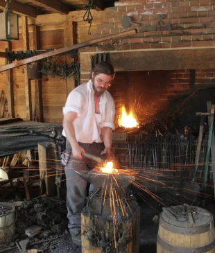 Visit the Blacksmith Shop, Spinning House & More