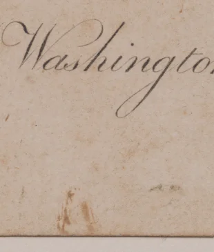 Mrs. Washington's Card