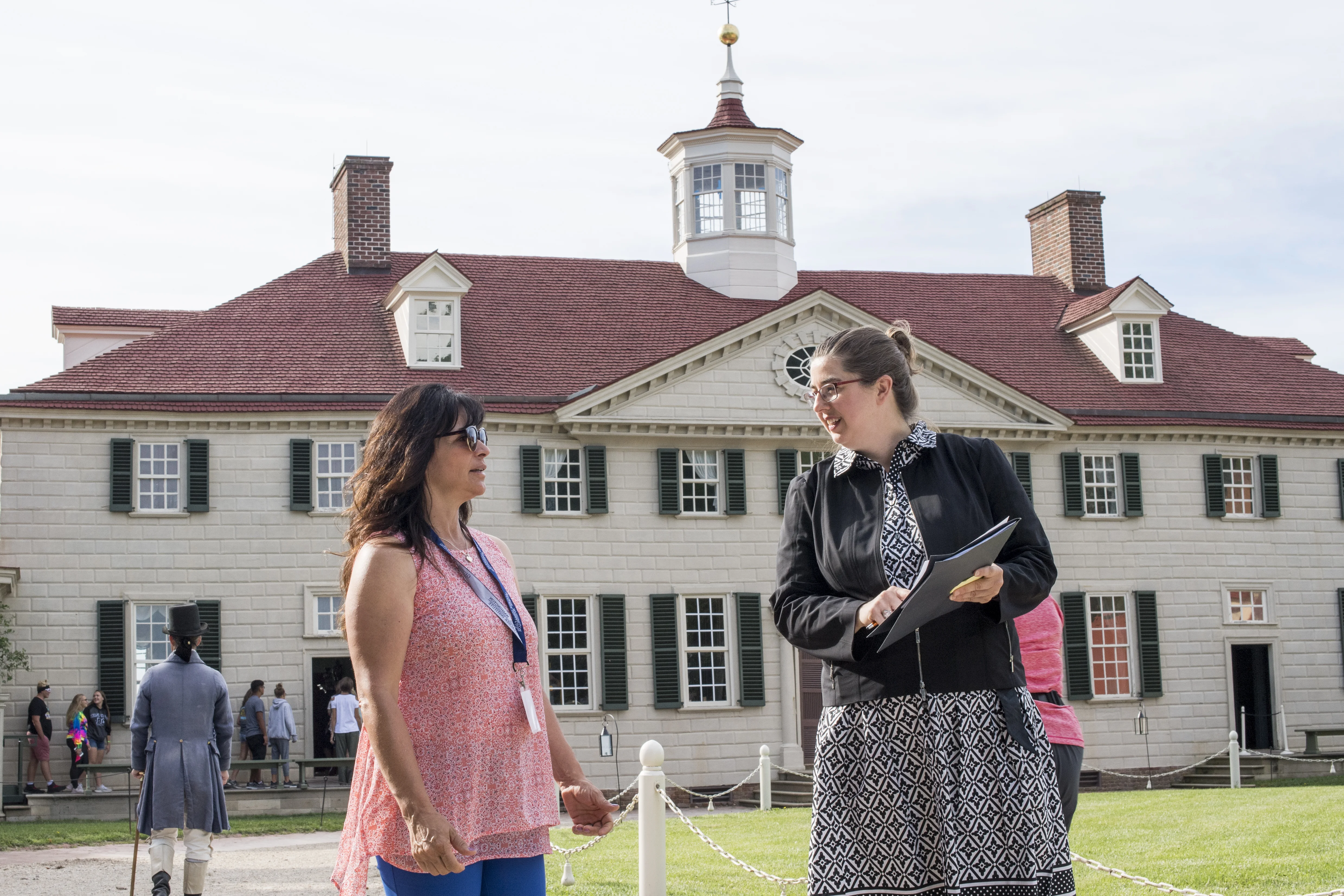 AW and Teacher in front of Mansion