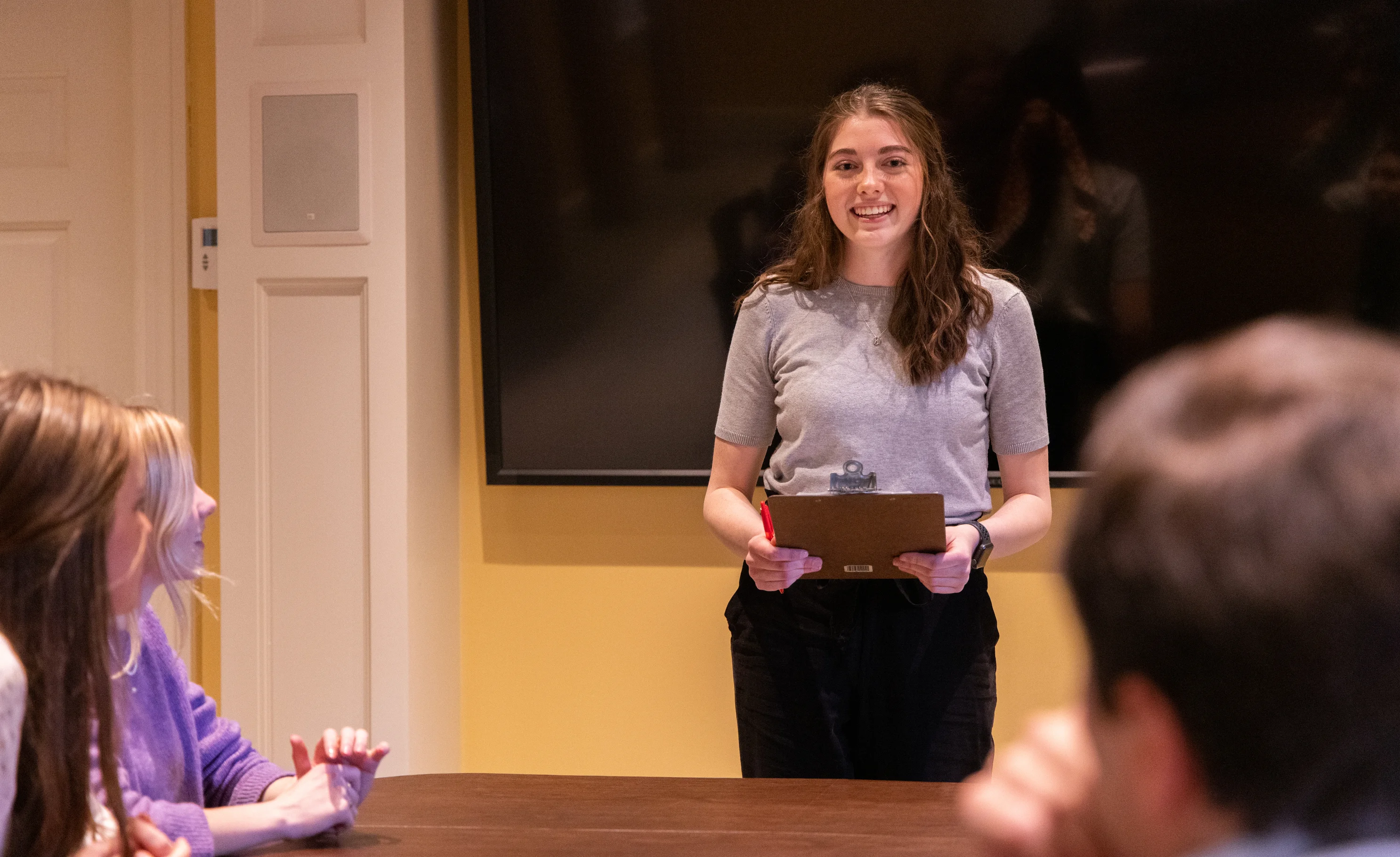 Girl giving presentation