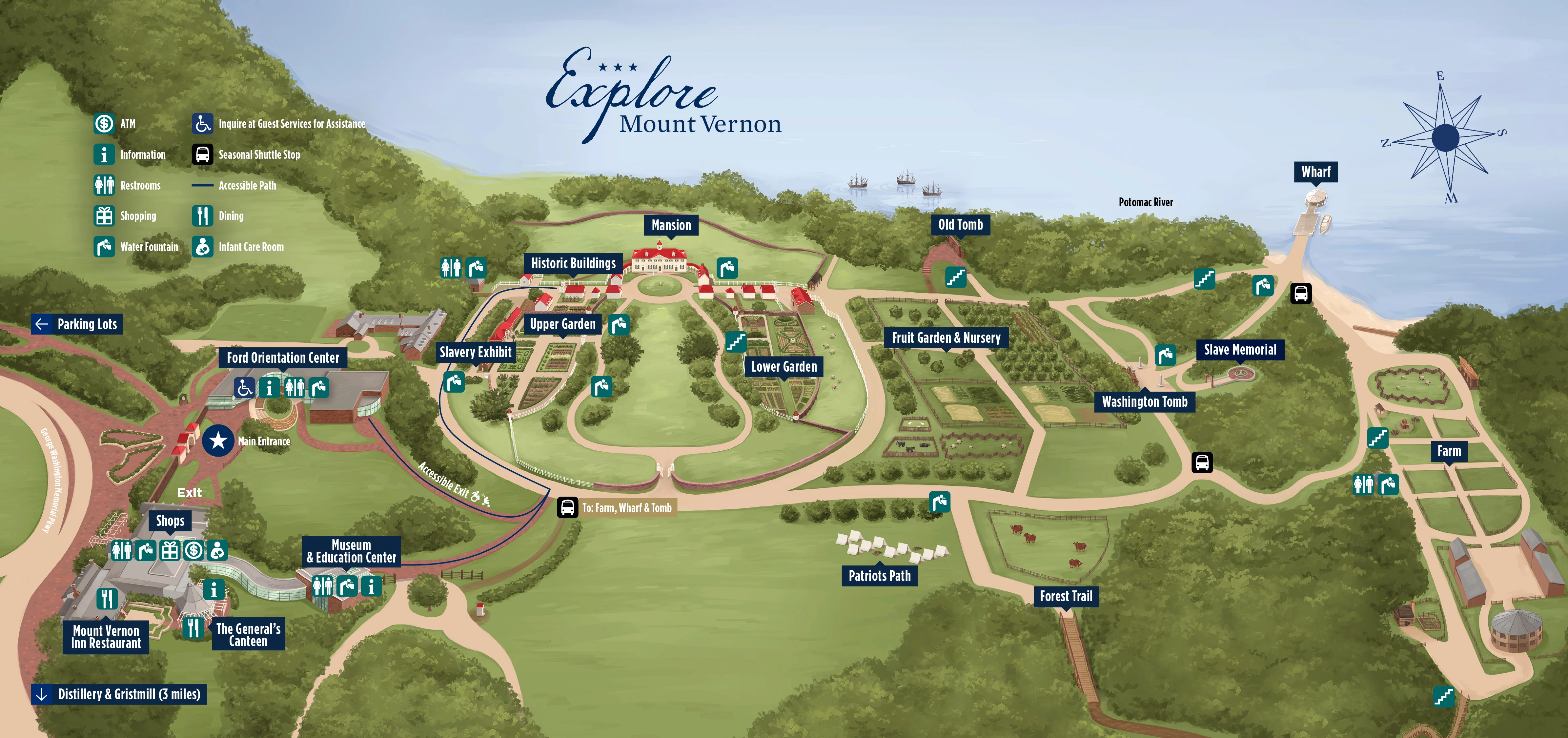 Mount Vernon Visitor Map