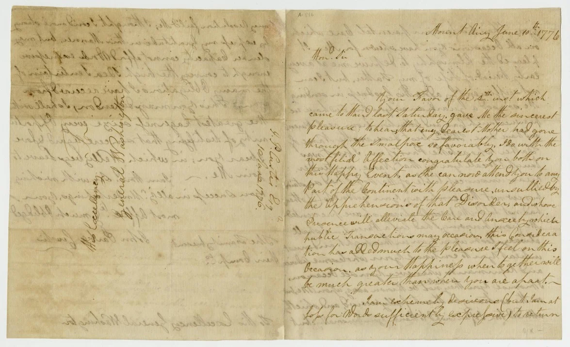 John Parke Custis to George Washington, 1776 June 10