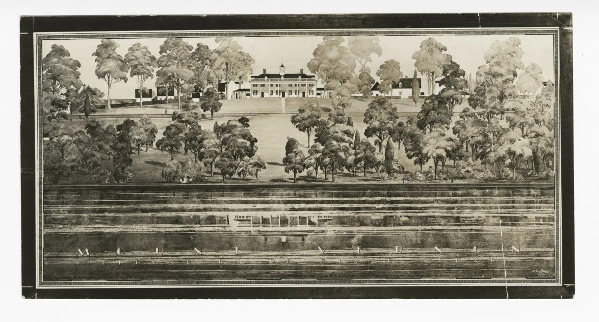 Drawing, “Mount Vernon, Elevation of River Front” by Morley Jeffers Williams, 1931