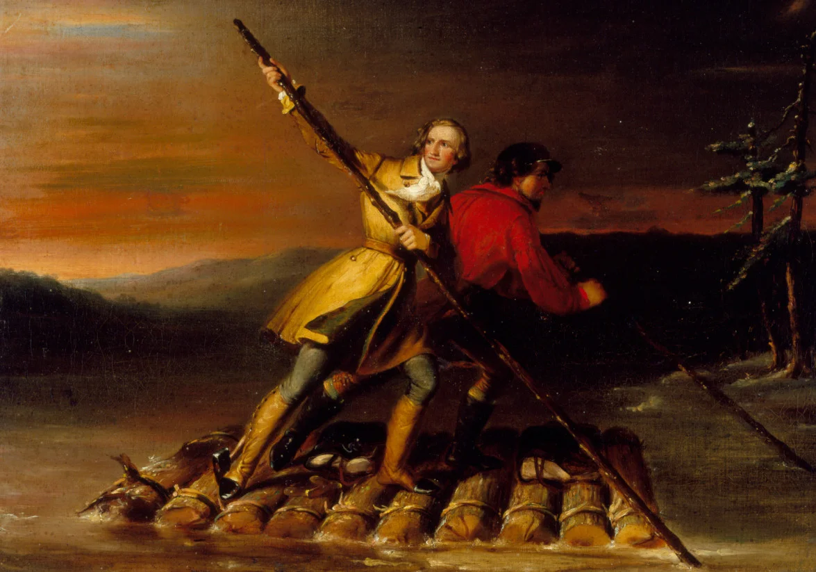 Source 4: Washington and Christopher Gist Crossing the Allegheny River