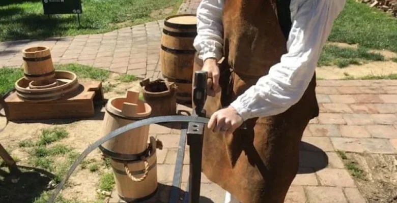 Making Iron Hoops for the Barrels