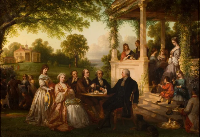On the east lawn