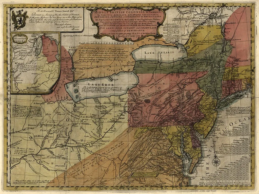 General Map of the Middle British Colonies in 1755