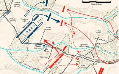 Map: Battle of Monmouth - Afternoon