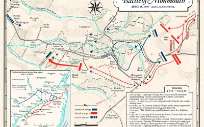 Map: Battle of Monmouth - Morning