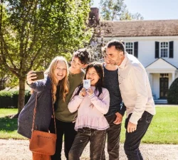 Family with passport