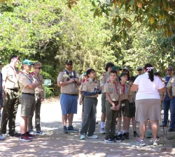 Group of scouts on a tour