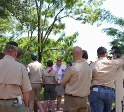 Group of scouts on a tour
