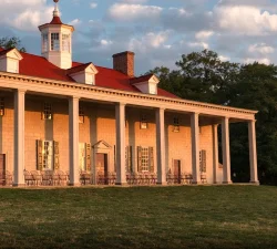 mount vernon mansion piazza at sunset