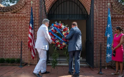 Arnold Schwarzenegger at Mount Vernon