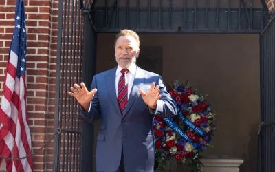 Arnold Schwarzenegger at Mount Vernon