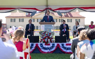 Arnold Schwarzenegger at Mount Vernon