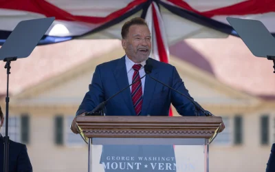 Arnold Schwarzenegger at Mount Vernon