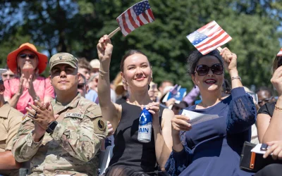 Arnold Schwarzenegger at Mount Vernon