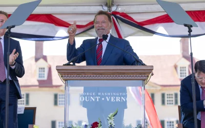 Arnold Schwarzenegger at Mount Vernon