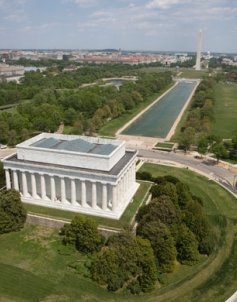 Aerial picture of the National Mall in DC