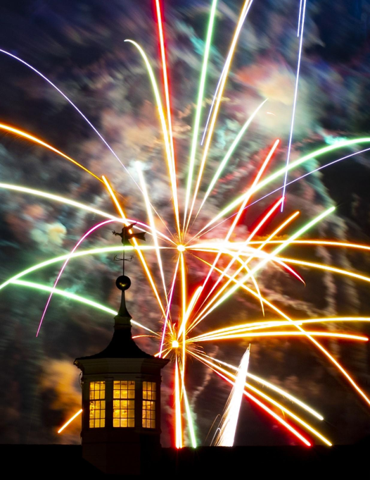 Fireworks above Mansion
