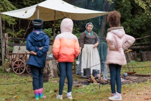 kids watching a demonstration