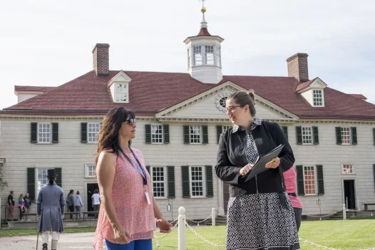 AW and Teacher in front of Mansion
