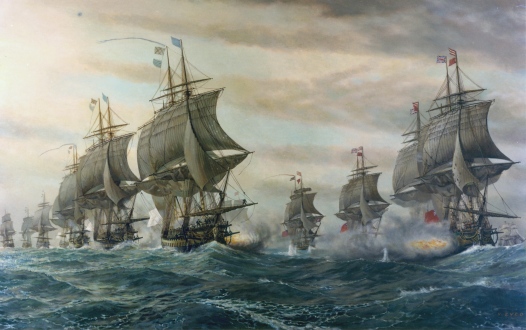French and British forces in the Battle of the Chesapeake