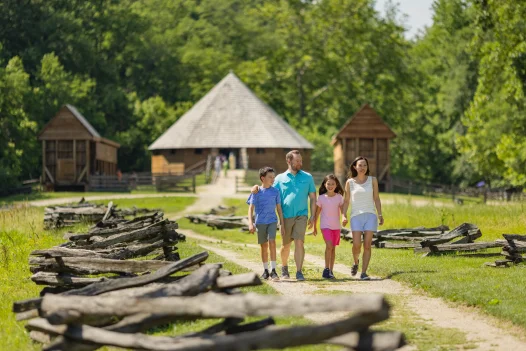 Family Visiting George Washington's Farm
